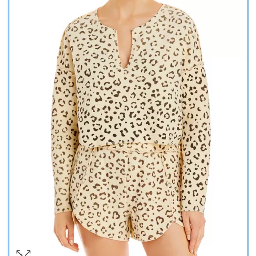 NWT Free People Rain Check Animal Print Lounge Set